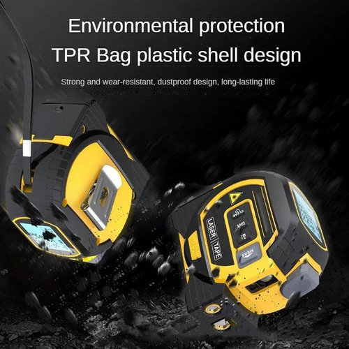 3 in 1 Laser Tape Measure, Digital Laser Rangefinder, with LCD Display, Laser Crosshair, 5m Tape Measure, Inch Metric Scale, for Interior Decoration, House Measurement