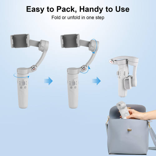 Professional 3 Axis Image Stabilization Stabilizer Gimbal Face Tracking Gesture Control for Taking Pictures Phone Selfie Stick