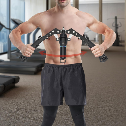 Arm Exerciser Arm Forearm Workout Shoulder Muscle Training Fitness Equipment Home Chest Expander Adjustable 22-440lbs Hydraulic Power Twister Spin Button...