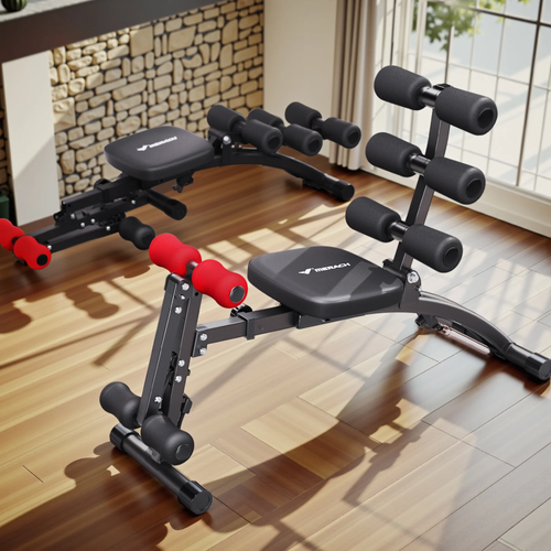MERACH Ab Machine, Multi-Functional Adjustable Ab Trainer, Ab Workout Bench for Home Gym, Sit Up Machine for Abdominal, Exercise Chair for Full Body Workout