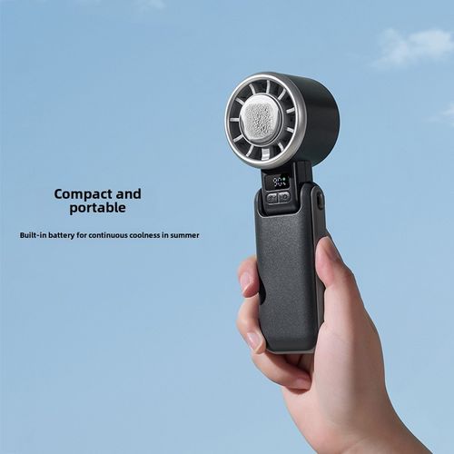 Portable Handheld Turbo Fan with Ice-Cooling Plate (Rapid Cooling), 1–100 Stepless Speeds, Rechargeable Personal Mini Fan – Perfect Summer Gift for Office, Camping, Travel & Outdoor (Black)