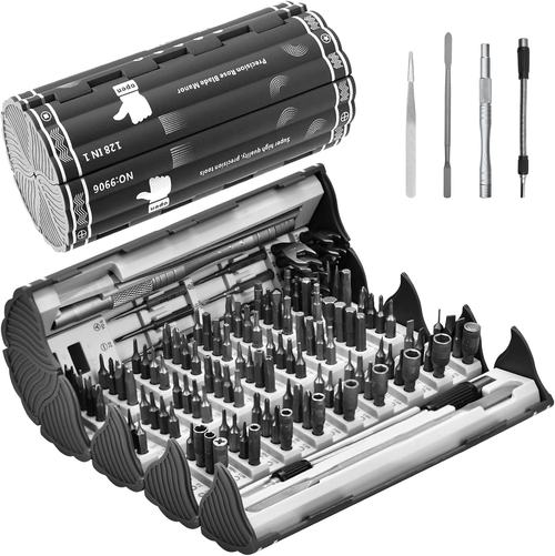 128 in 1 Precision Screwdriver Set, Electronics Precision Repair Tool Kit for Phone Watch Laptop PC Game Console, Multi-Bits Screw Driver Kits, Home Repair...