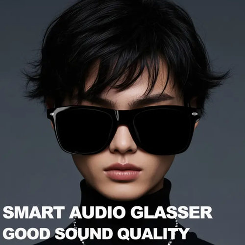 Smart Glasses with Voice Assistant Smart Glasses - Wireless Headset with Built-in Microphone, Speaker, Touch and Voice Assistant, Remote Camera Control