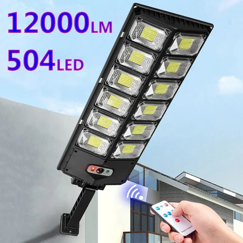 504 LED Powerful Solar Lights Outdoor Motion Sensor External Waterproof Street Light 12000 Lumen Dusk to Dawn Garden Road Lamp