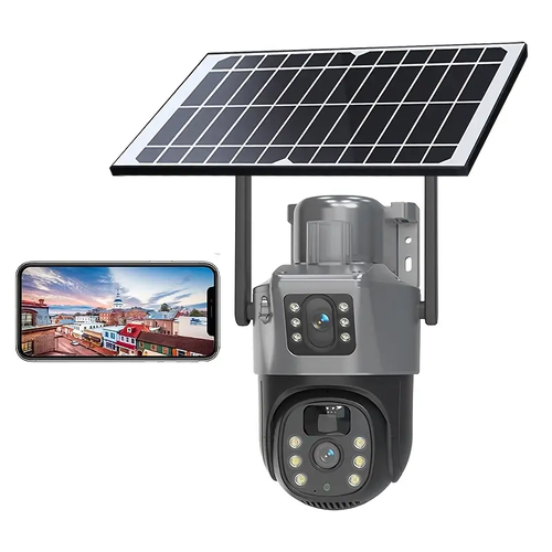 4G LTE Cellular Security Camera Solar with SIM Card,8MP clarity full HD, Pan Tilt 360°View Spotlight,Night color Vision,2 Way Talk,PIR Motion Sensor,No WiFi,