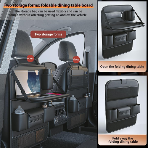 Popular Items Car Seat Back Pocket, Rear Seat Storage, Stain Proof, Car Storage Pocket, Seat Back Pocket, Premium Waterproof PU Leather Car Seat Back Organizer（Black3）