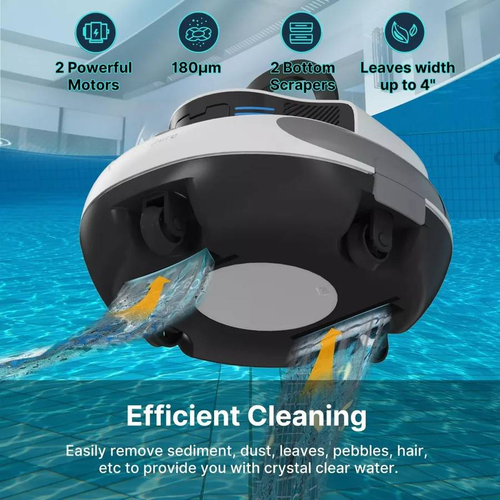 Smart-Controlled Cordless Vacuum Wall-Mounted Automatic Pool Cleaning Robot – Essential Swimming Accessory