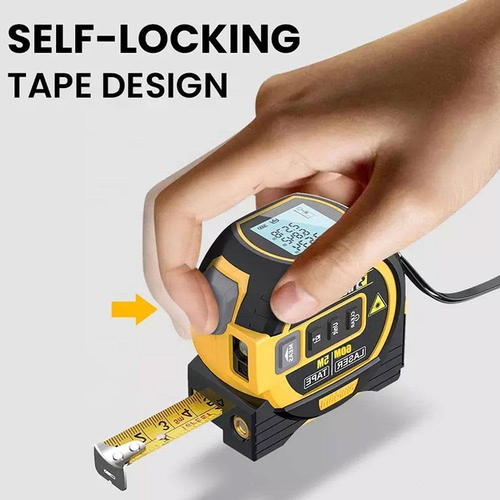 3 in 1 Laser Tape Measure, Digital Laser Rangefinder, with LCD Display, Laser Crosshair, 5m Tape Measure, Inch Metric Scale, for Interior Decoration, House Measurement