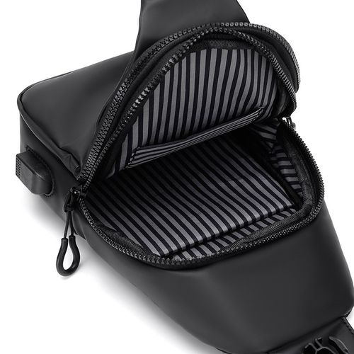 ZX051 Bolsa de ombro para homens, bolsa de ombro em PVC para viagens e caminhadas, bolsa mensageiro à prova d'água para uso ao ar livre