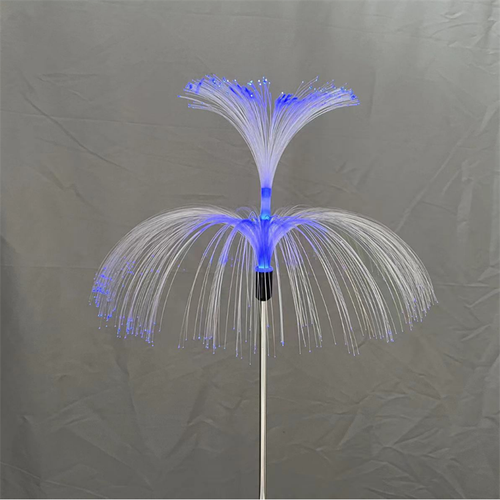 Luz de Jardim Solar em Forma de Água-Viva com Duas Cabeças, Iluminação Única em Camadas Duplas para Área Ampla, Usada para Iluminação Decorativa de Jardim