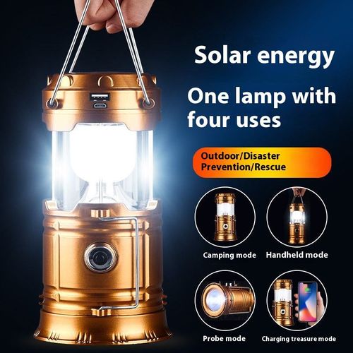 Portátil Multifuncional LED Light Lanterna Solar recarregável para uso doméstico Outdoor