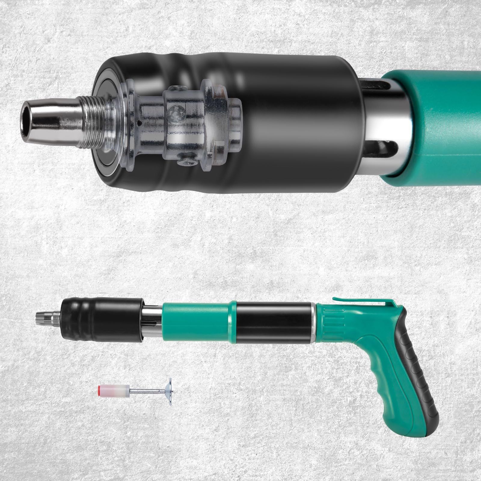 Mini Industrial Grade pistola pneumática silenciador para mobiliário doméstico teto ferramenta água eletricidade alimentado prego armas