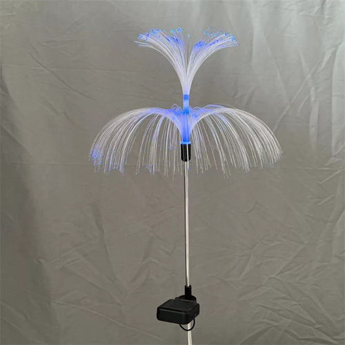 Luz de Jardim Solar em Forma de Água-Viva com Duas Cabeças, Iluminação Única em Camadas Duplas para Área Ampla, Usada para Iluminação Decorativa de Jardim