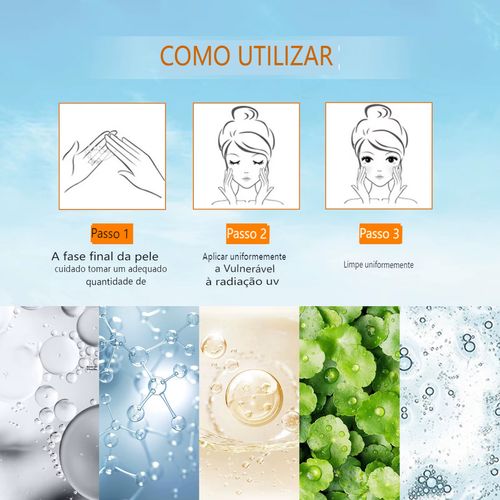 All-in-One Anti Aging Creme Corporal com Niacinamida SPF 50 desvanece manchas escuras Hidrata Fornece Proteção Solar de Amplo Espectro