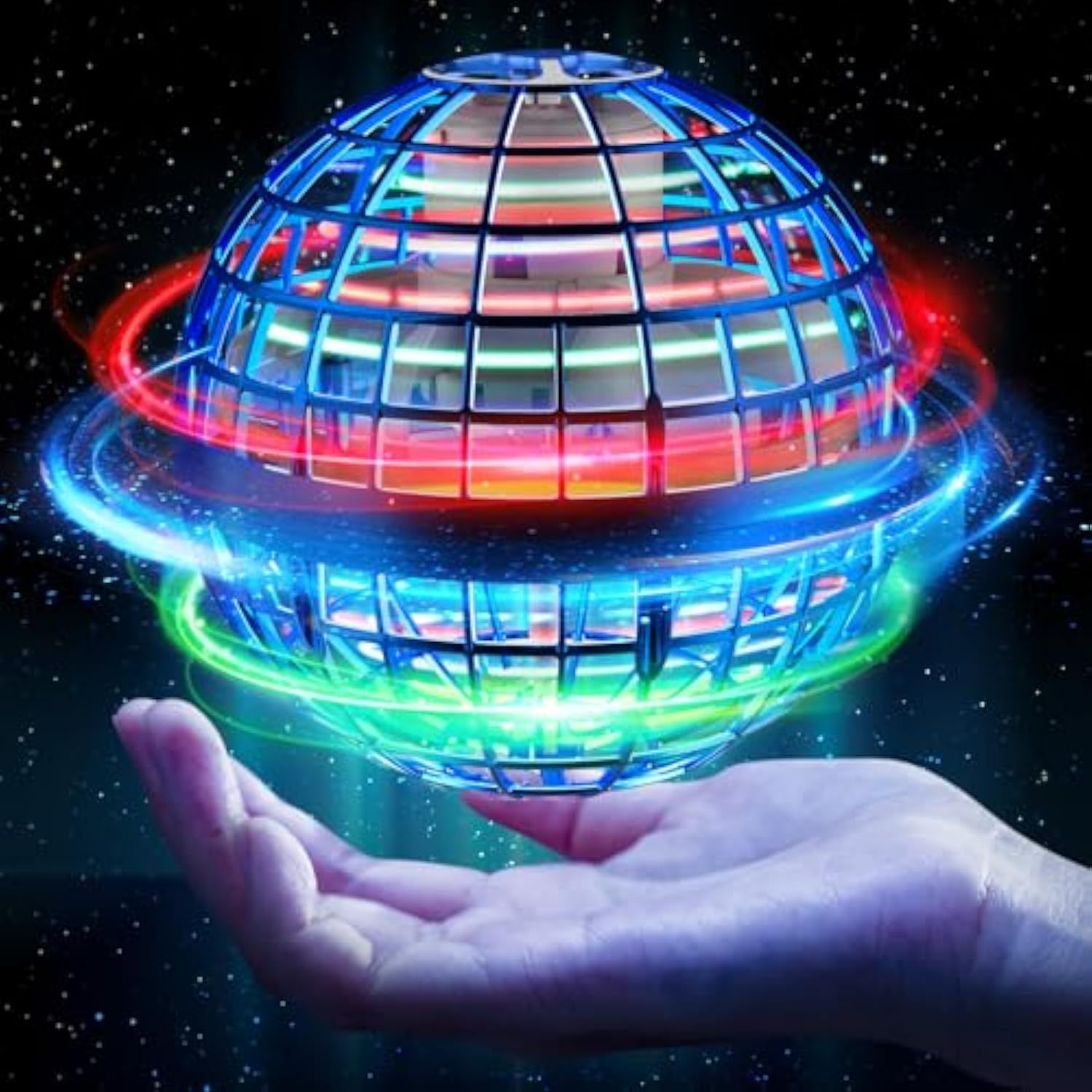 Magical flying ball toy Intelligent sensor levitation Automatic return to home USB rechargeable Colorful LED Perfect for individual and group play and stress relief The perfect gift for family and friends Buy now and get 40% off
