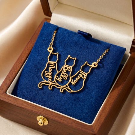 🐱Cat Name Personalized Necklace-Cat Lovers Jewel