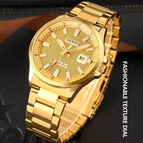 Men's Simple Fashion Casual Quartz Watch Waterproof Luminous Date Stainless Steel Band Luxury Antique Sport Style