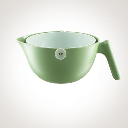 Double-layer plastic rotating colander for home use, fruit and vegetable spinner and washing tool