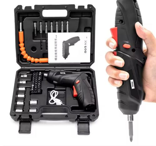 Power tool set, electric screwdriver, hand drill