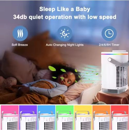 3 in 1 refrigeration air conditioning, cooling √, dry √, 7 color night light √