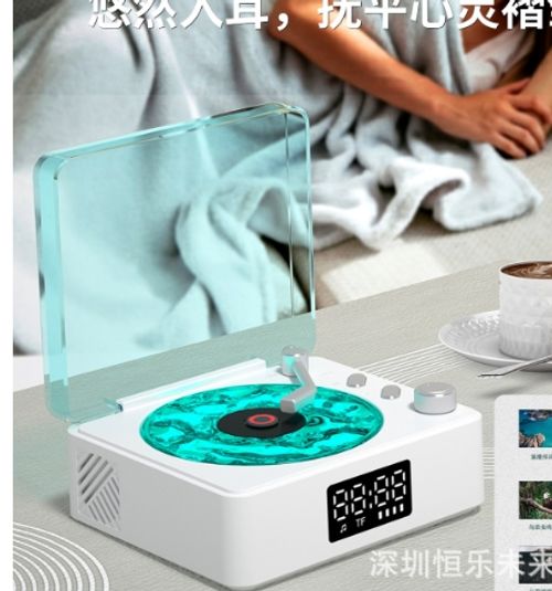 Retro Bluetooth speaker, time display, 120-color ambient light