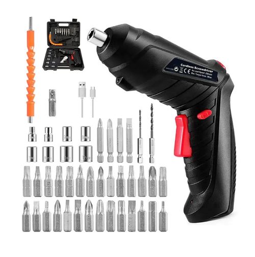 Power tool set, electric screwdriver, hand drill