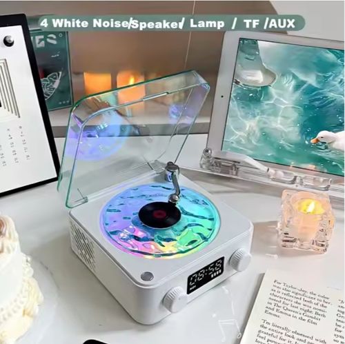 Retro Bluetooth speaker, time display, 120-color ambient light