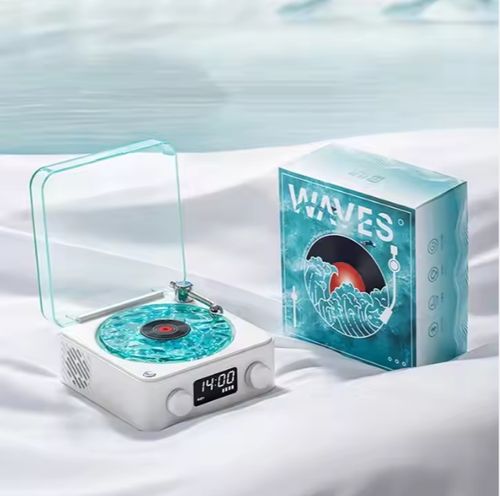 Retro Bluetooth speaker, time display, 120-color ambient light