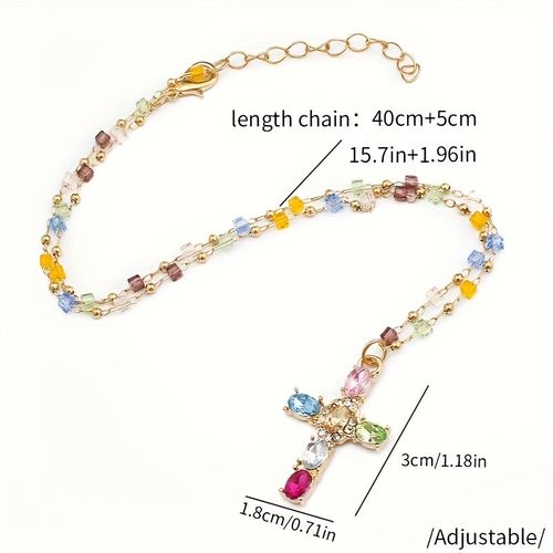 Colorful Cross Necklace