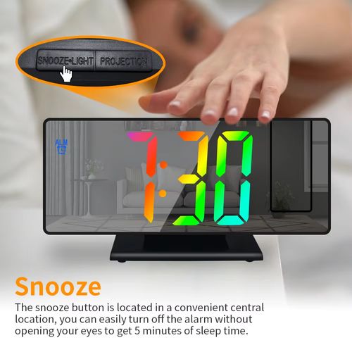 180° Arm Projection Alarm Clock