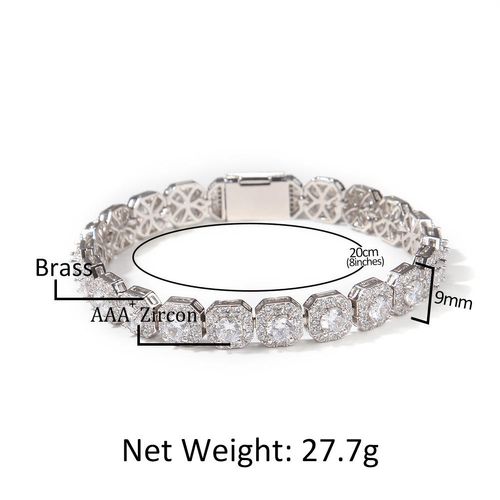 Square Rock Candy Zircon Bracelet