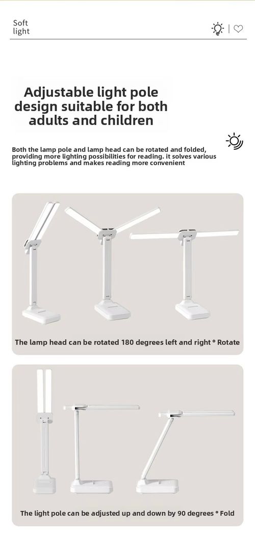 Rechargeable Double-head Desk Lamp