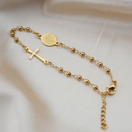 Cross Rosary Bracelet