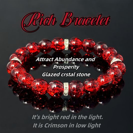 Natural Red Agate Bracelet Handwoven with Elastic Silicone Rope Raw Stone Energy Jewelry