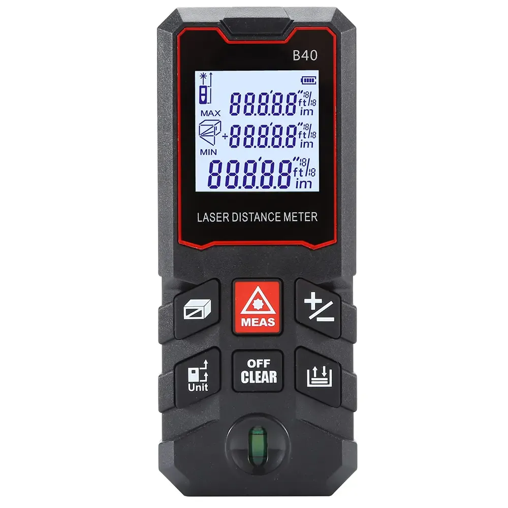 40M Digital Laser Rangefinder – Battery-Free or Rechargeable, Ft,in,M Unit