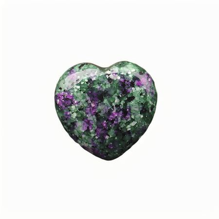 10pcs Natural Epidote Heart Crystals for Healing & Meditation