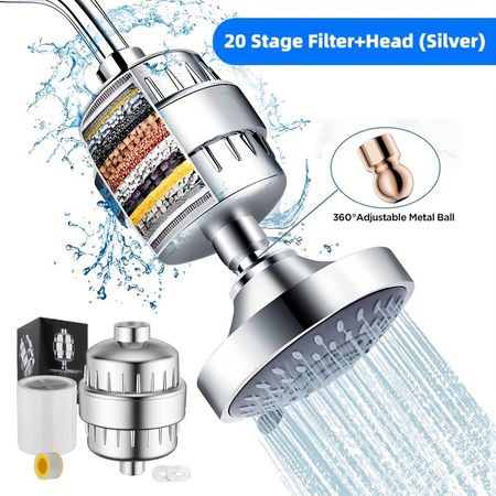 Shower Head with Filter for Hard Water – 18-Stage High Pressure
