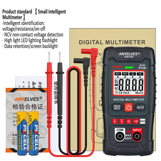 🔧AN109 Digital Multimeter – High-Precision Auto-Ranging Smart Tool