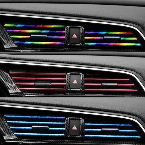 Faixa de proteção da saída de ar do automóvel com moldura cromada - Compre 1 caixa e receba 2 caixas grátis