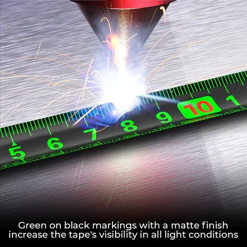 Fita métrica em aço fluorescente
