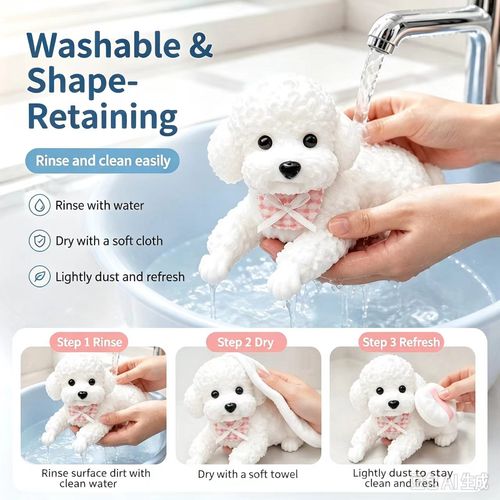 Teddy Dog Dashboard Ornament, Cute Simulation Lying Puppy Car Decoration