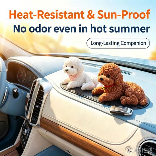 Teddy Dog Dashboard Ornament, Cute Simulation Lying Puppy Car Decoration