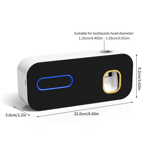 1 Smart Toothbrush Holder with Automatic Toothpaste Dispenser