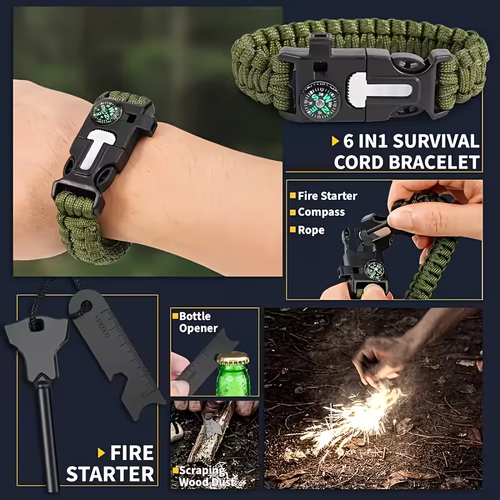 Survival Equipment Set, Men'S Tactical Knife Set And Outdoor Tools