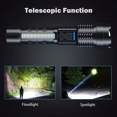 YANHUO 2pcs Super Powerful Rechargeable Flashlight Floodlight