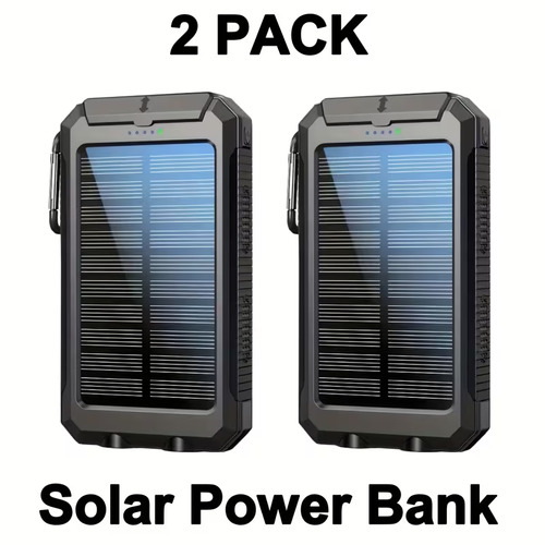 2pcs Solar Charger 20000Mah, 40000Mah, Portable