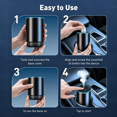 Smart Car Air Freshener with Starlight And 1.69oz Diffuser