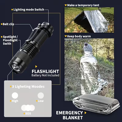 Survival Equipment Set, Men'S Tactical Knife Set And Outdoor Tools