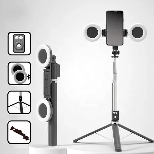 Multi-function Live Streaming Stick Wireless Remote Control Selfie Stick Tripod LED Ring Light Selfie Stick