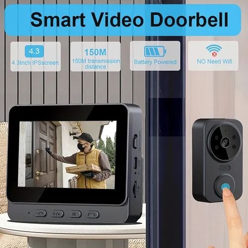 Hot sale home smart visual cat's eye camera electronic cat's eye door mirror with screen monitoring visual doorbell